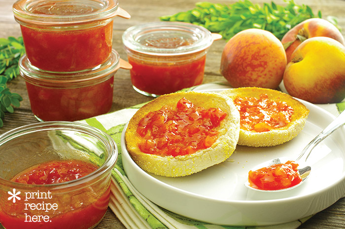 Peach Jam with Sriracha