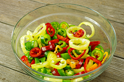 Pepper Rings in Bowl