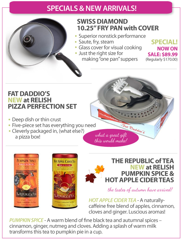 Specials and New Arrivals