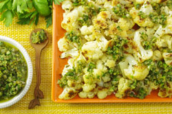 Roasted Cauliflower with Sauce Vierge
