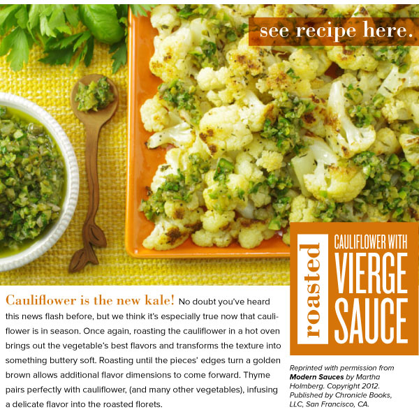 RECIPE: Roasted Cauliflower with Vierge Sauce