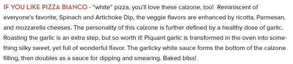 RECIPE: Spinach, Artichoke and Cheese Calzone