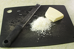 Grating Parmesan