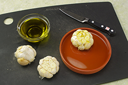 Cutting Tops off Garlic