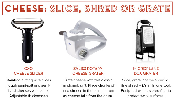 Cheese Slice, Shred or Grate