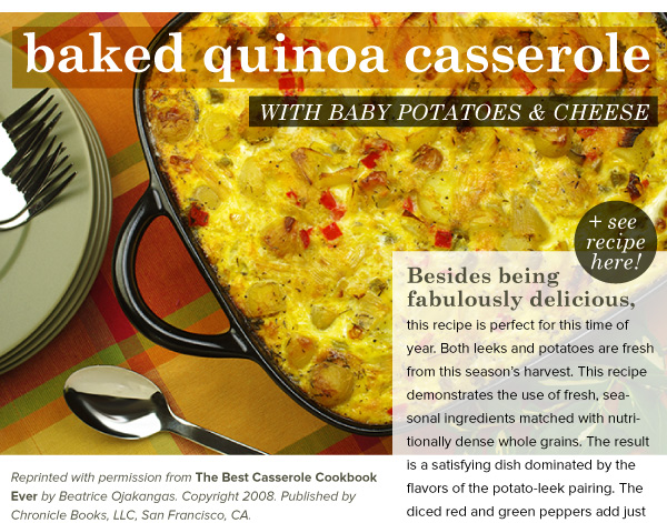 RECIPE: Baked Quinoa Casserole with Baby Potatoes and Cheese