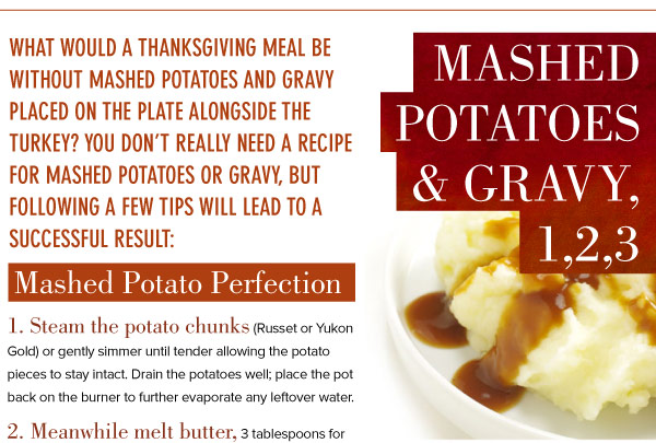 Mashed Potatoes and Gravy, 1,2,3