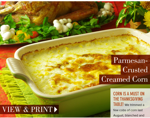 RECIPE: Parmesan-Crusted Cream Corn