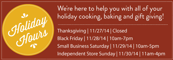 Holiday Hours