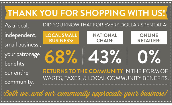 Thanks for Shopping Locally