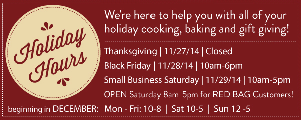 Holiday Hours