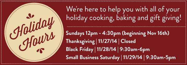 Holiday Hours