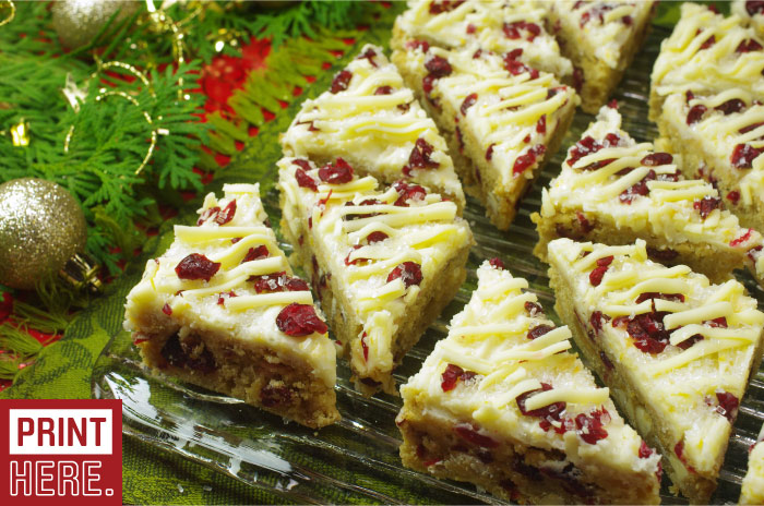 Cranberry Giitz Bars