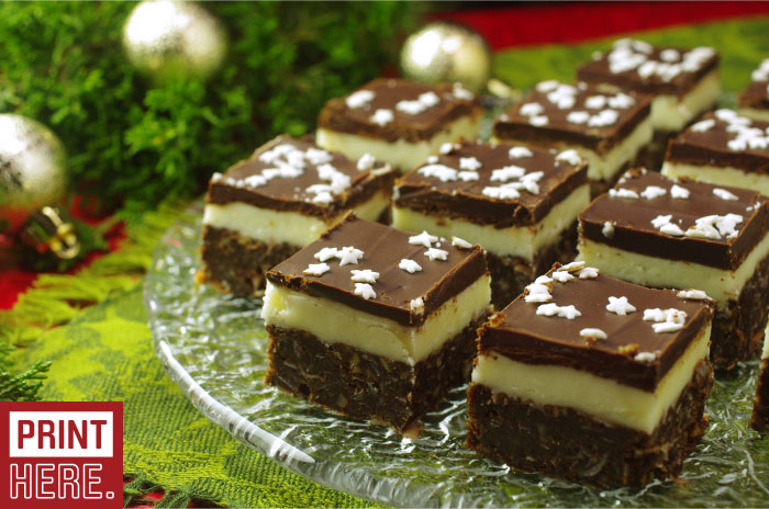 Peppermint Nanaimo Bars