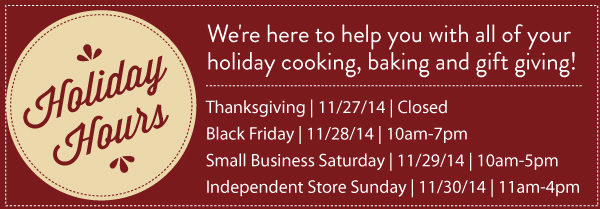 Holiday Hours