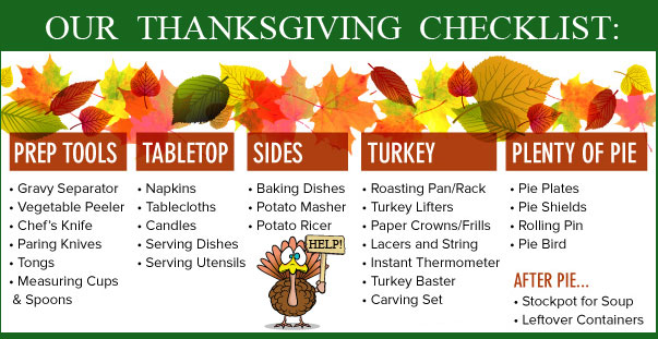 Thanksgiving Checklist