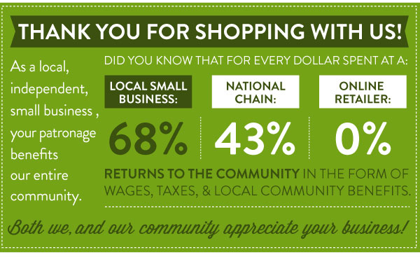 Thanks for Shopping Locally