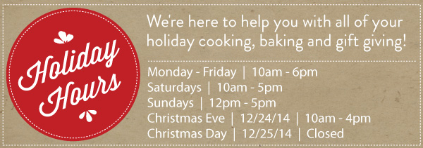 Holiday Hours