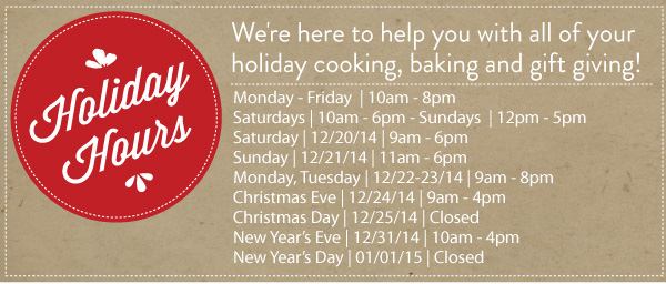 Holiday Hours