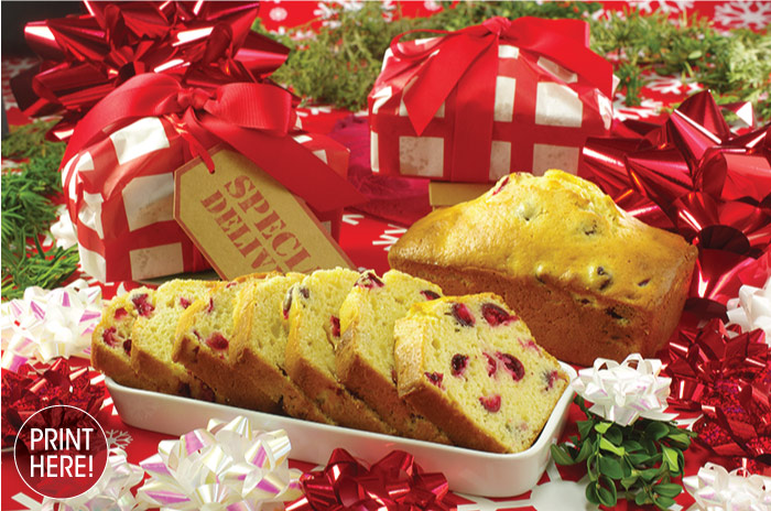 Cranberry-Eggnog Tea Loaves