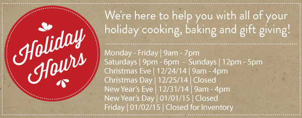 Holiday Hours