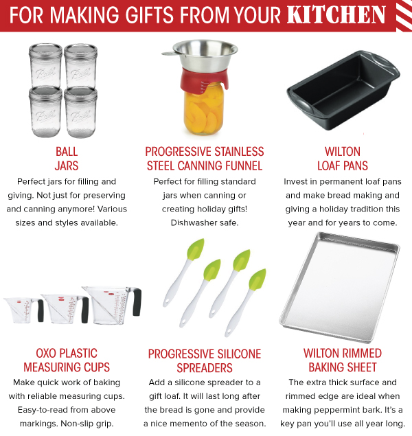 For Making Gifts from your Kitchen