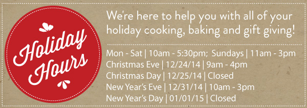 Holiday Hours