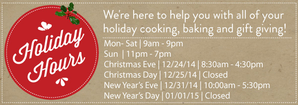 Holiday Hours