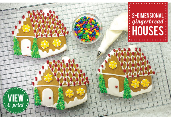 RECIPE: 2D Gingerbread Houses