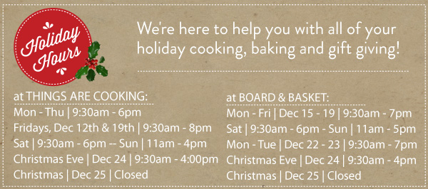 Holiday Hours