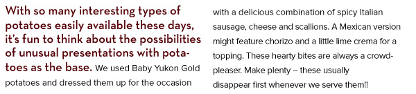 RECIPE: Sausage-Stuffed Mini Potato Skins