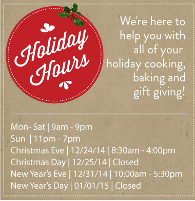 Holiday Hours