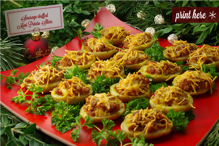 Sausage-stuffed Mini Potato Skins