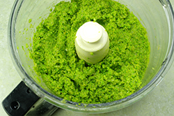 Peas in Food Processor