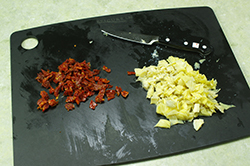 Chopping Tomatoes and Artichokes