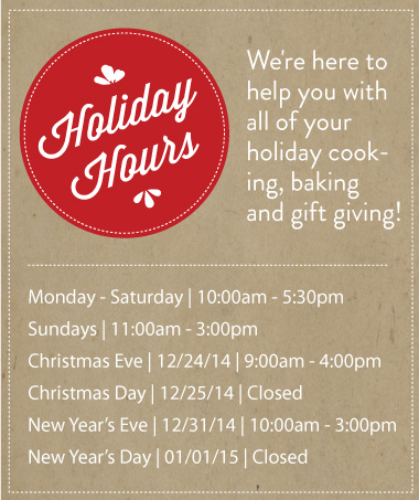 Holiday Hours