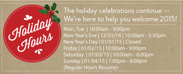 Holiday Hours