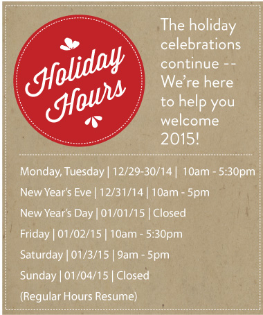 Holiday Hours