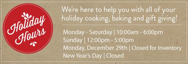 Holiday Hours