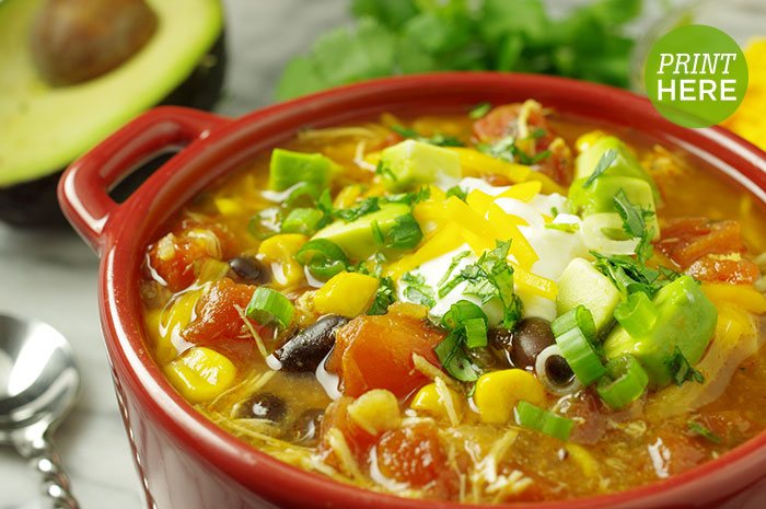 Slow-Cooker Chicken Enchilada Soup
