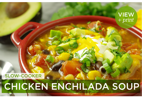 RECIPE: Slow-Cooker Chicken Enchilada Soup