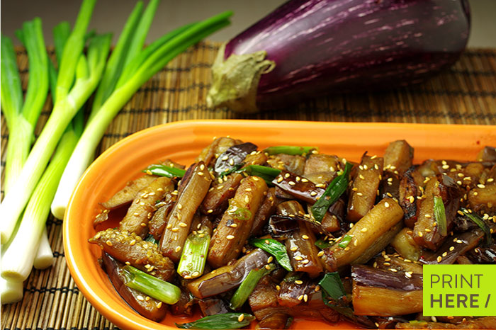 Gaji Namool (Sautéed Eggplant)