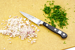 Prepping Shallots and Dill