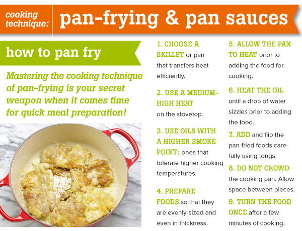 COOKING TECHNIQUE: Pan-frying and Pan Sauces