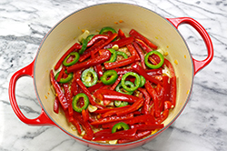 Sauteeing Peppers