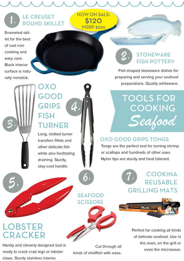 Tools for Cooking Seafood