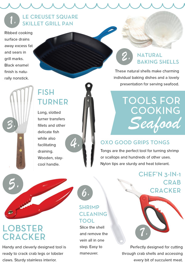 Tools for Cooking Seafood