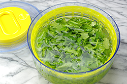 Washing Arugula