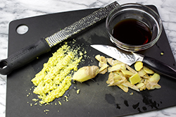 Prepping Ginger Sauce