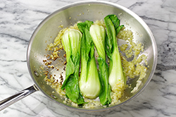 Sauteeing Bok Choy
